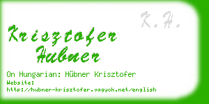 krisztofer hubner business card
